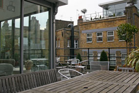 The Smarkets office roof terrace